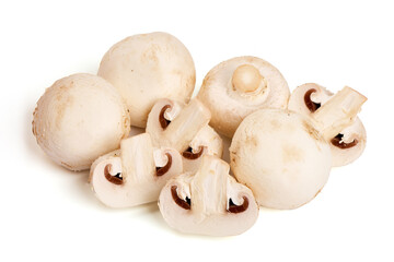 Champignons, isolated on white background.