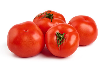 Tomatoes, isolated on white background. High resolution image.