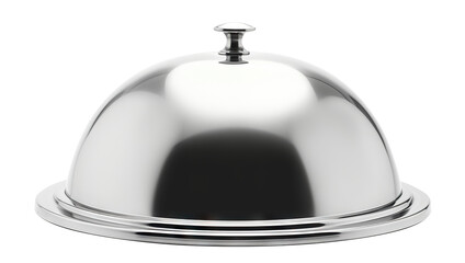 Shiny silver cloche cut out