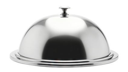 Shiny silver cloche cut out