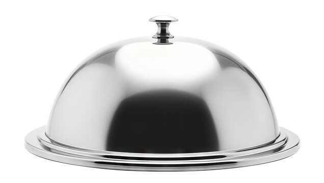 Shiny silver cloche cut out