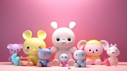 3d render of a toys