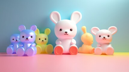 Obraz premium 3d render of a toys