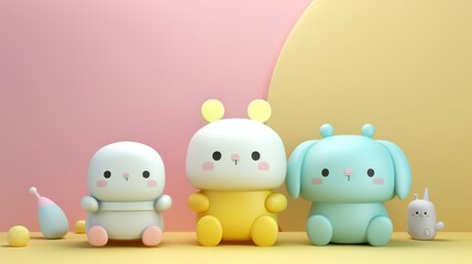 3d render of a toys