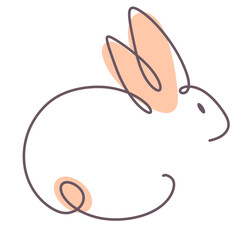 Bunny simple Line Art