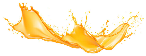 Fresh orange juice splash, cut out - Powered by Adobe