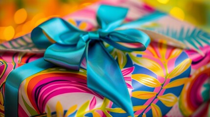 colorful ribbons and bows