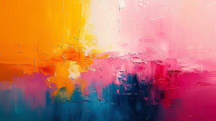Abstract artworks created with bold colors and dynamic brushwork. AI generate illustration