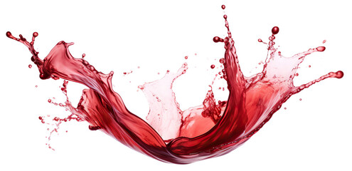 Delicious red wine splash, cut out - obrazy, fototapety, plakaty