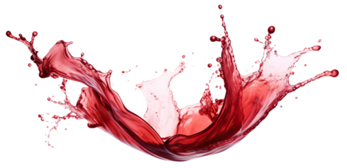 Delicious red wine splash, cut out