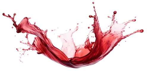 Foto auf Acrylglas Delicious red wine splash, cut out © Yeti Studio