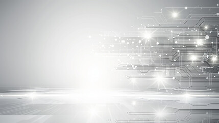 Grey technology background in processor style