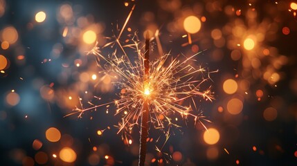Stunning shots of the night sky illuminated by dazzling fireworks to mark the beginning of the new year - obrazy, fototapety, plakaty