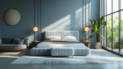 Velvet-upholstered platform beds offer both style and comfort, enhancing the overall aesthetic of modern bedrooms