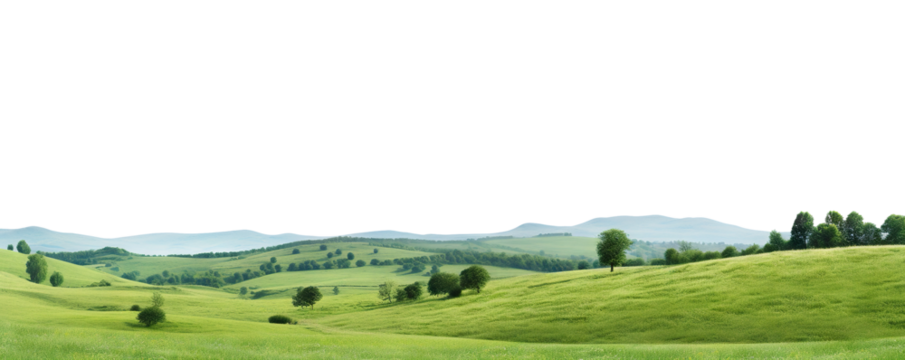 Green valley lanscape cut out