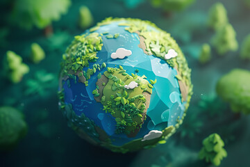 Obraz na płótnie Canvas Cartoon planet earth globe 3d planet illustration