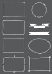Set-of-Frames - hand-drawn and digitized as vector graphics and organized in three layers, further settings and modifications allow a variety of representations - obrazy, fototapety, plakaty