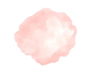 Soft pink watercolor splash. Abstract textured gradient on a white background. Peach fuzz color pallet. Aquarella template for backgrounds, cards, flyers, posters, banners, and cover designs.
