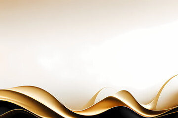 Shiny gold wave lines, light lines and technology background, energy and digital concept for technology business template. Vector illustration.
