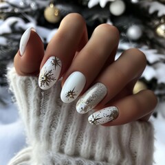  Beautiful Manicured Nails with Perfect Long Fingers.