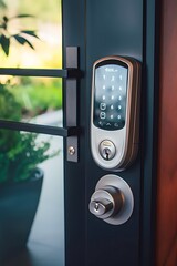 smart home security system, electronic door lock or alarm system