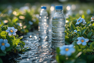 A company committed to reducing plastic pollution by implementing plastic-free packaging alternatives. Concept of plastic-free initiatives. Generative Ai.