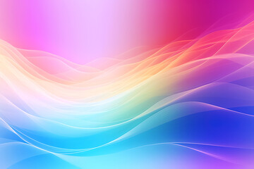 Fototapeta na wymiar Abstract background with smooth lines in pink, blue and purple colors. Generative Ai