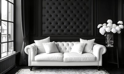 Fototapeta na wymiar Design stylish backdrops using monochrome color schemes for a chic and timeless look
