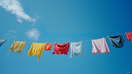 the timeless ritual of laundry day, immortalized with clothes drying
