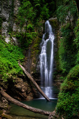 Obraz premium Lower Azhek waterfall, Sochi national park, Russia