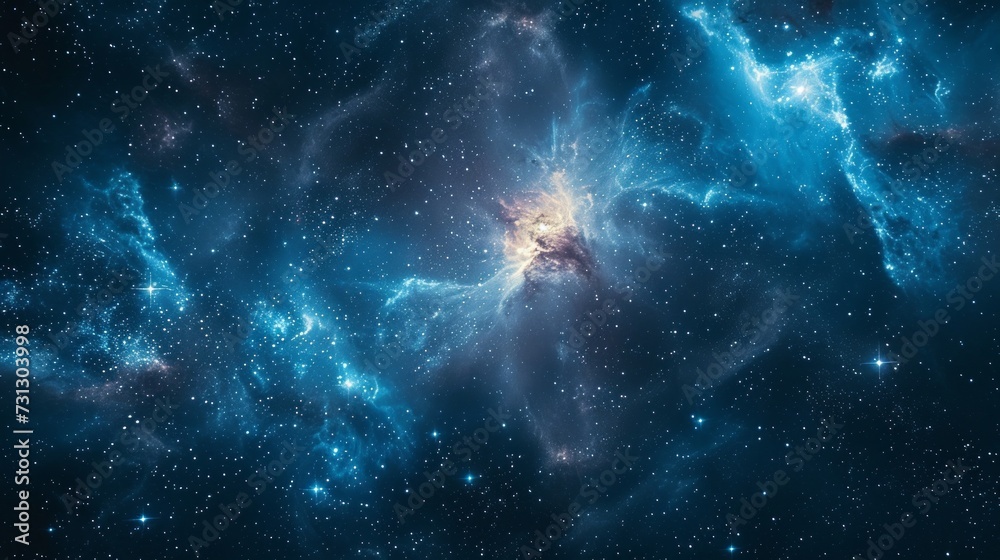 Canvas Prints sparse stars and galaxies punctuate a tranquil cosmic canvas
