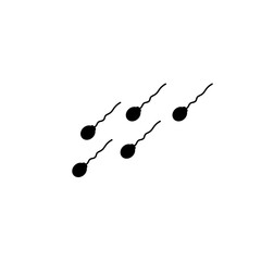 Sperm icon flat design illustration