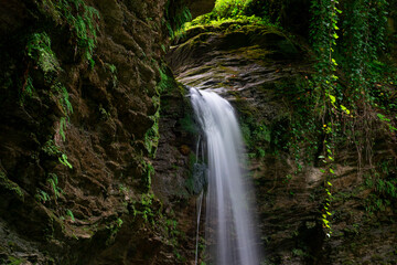 Lower Azhek waterfall, Sochi national park, Russia