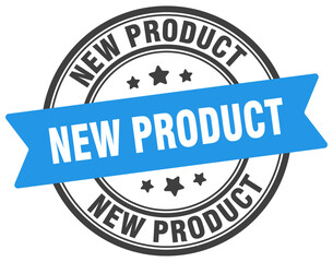 Obraz premium new product stamp. new product label on transparent background. round sign