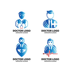  medical service logos vector set colorful medical icon symbol for element design with several variations