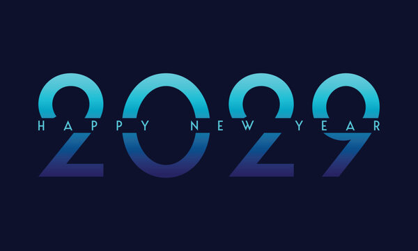 New year 2029 design vector happy new year 2029 logo design background	
