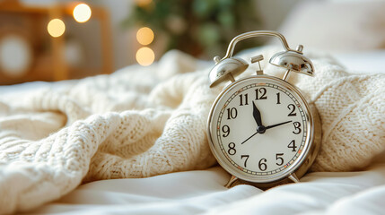 Alarm clocks on bedside