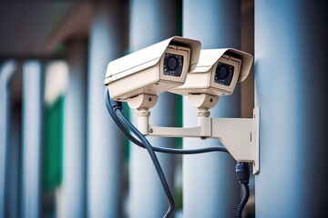 surveillance cameras or CCTV that monitor certain areas