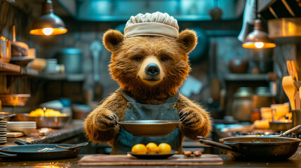 Bear Chef in the Kitchen