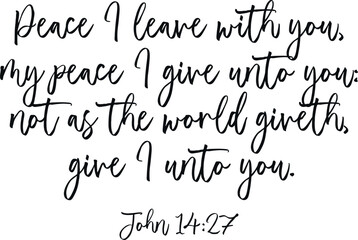 Naklejka premium Peace Bible Verse on white background Christian encouraging quote vector