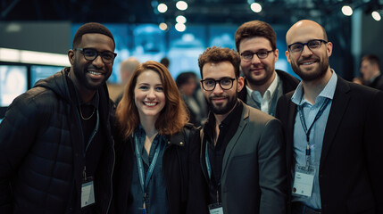 group of businesspeople in a summit.