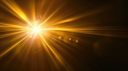 Sun Light Overlay. Sun rays overlay. Sun rays light isolated on black background for overlay design. transparent sunlight special lens flash light effect. front sun lens flash.
