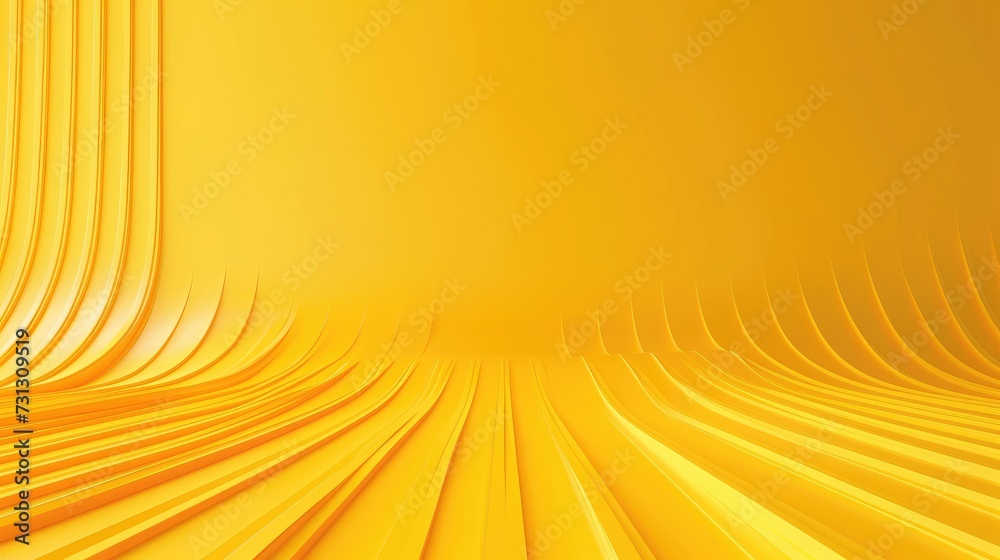 Poster yellow gradient abstract background. orange spread of lines background. yellow empty room studio gra