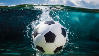 soccer ball in water