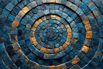 Fototapeta premium A digital mosaic pattern, composed of intricate tiles forming a cohesive visual, representing the unity found in diverse elements. Concept of digital unity. Generative Ai.