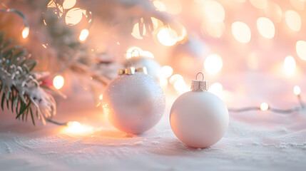 Naklejka na ściany i meble White Ornaments on Table