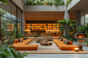 A modern co-living space, where residents share communal areas and foster a sense of community,...