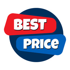 Best Price blue and red shop sticker,sign,label,stamp,banner. Stock vector