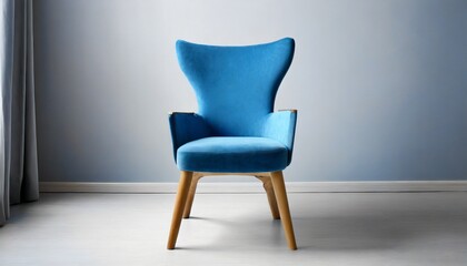 nice blue chair on white background