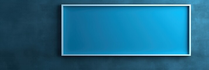 blank frame in Azure backdrop with Azure wall, in the style of dark gray